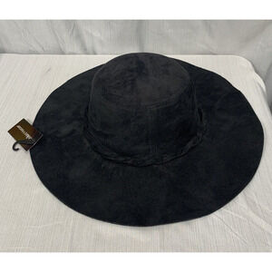 Black Floppy Wide Brim Hat with Braided Accent, Made by Madd Hatter, NWT‎